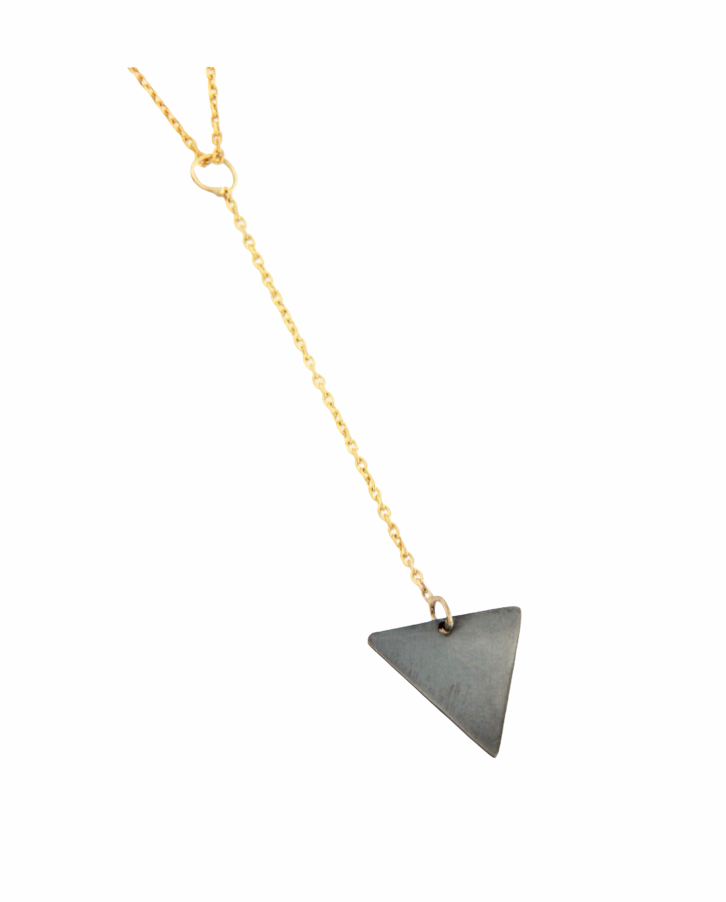 Silver & Gold Triangle Necklace