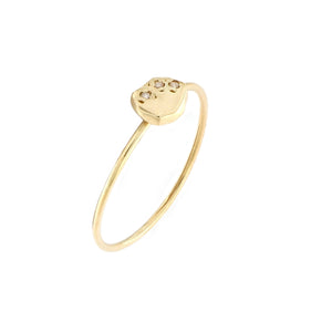 Brown Diamond Flat Facet Ring