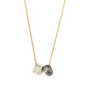 Double Facet Silver Necklace