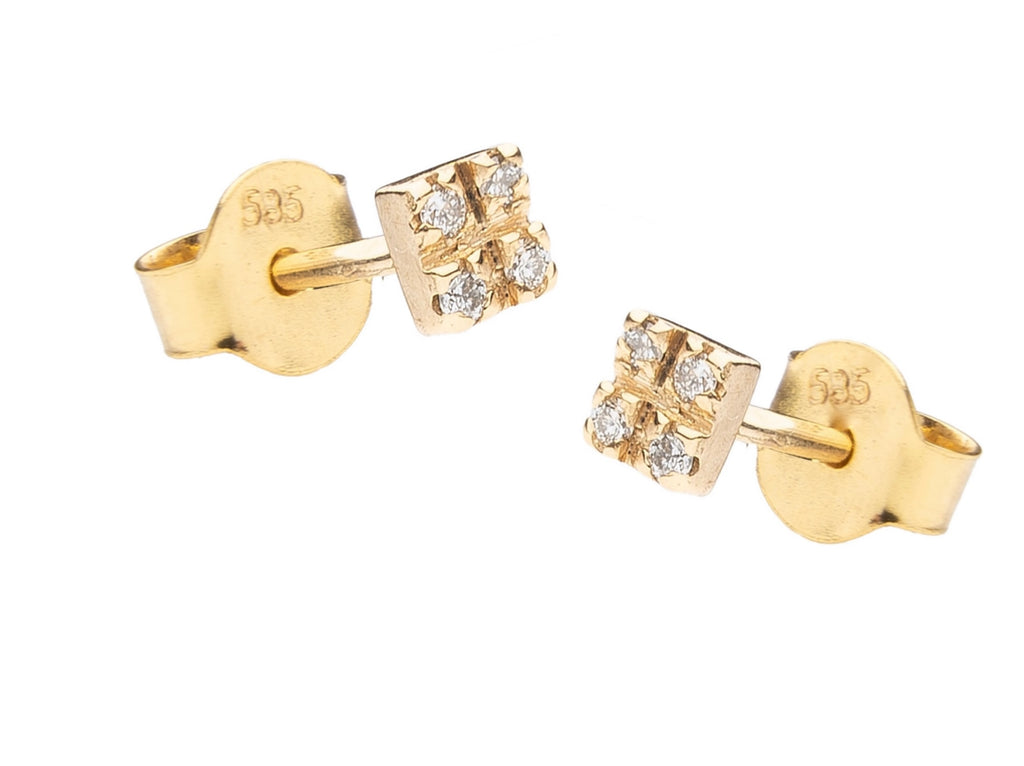 Little Square Diamond Earrings