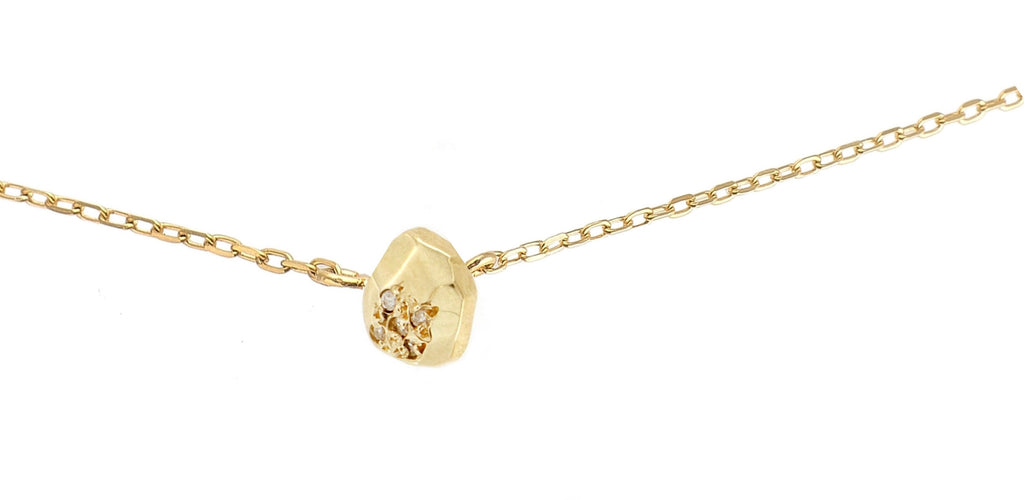 Brown Diamond Round Facet Necklace