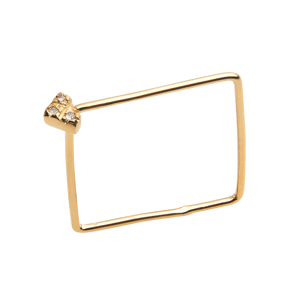 Little Triangle Golden Square RIng