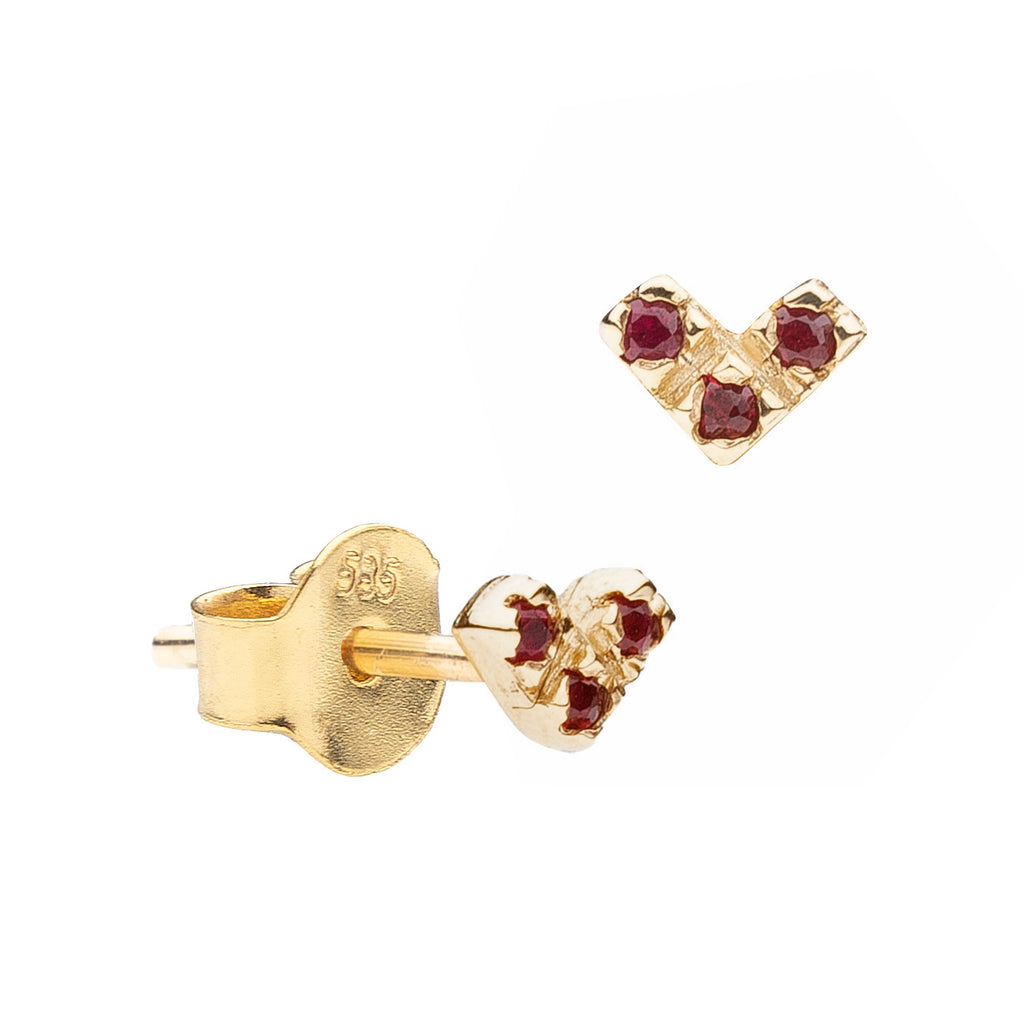 Little V Ruby Earrings
