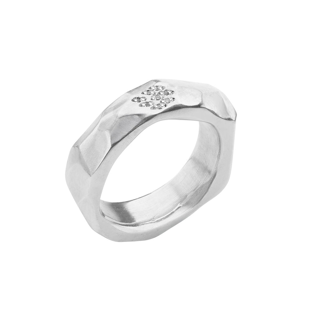 Multi Faceted Diamond Ring