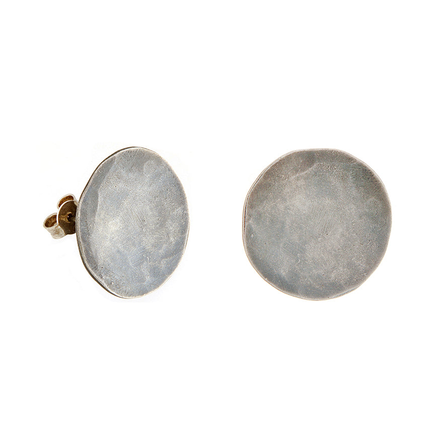 Silver Disc Earrings