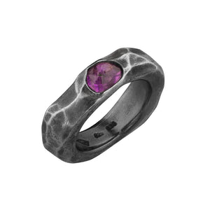 Polyhedron Purple Sapphire Ring