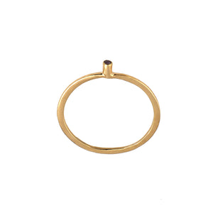 Minimal Golden Ruby Ring