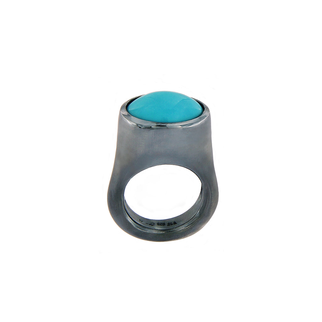 Turquoise Signet Silver Ring