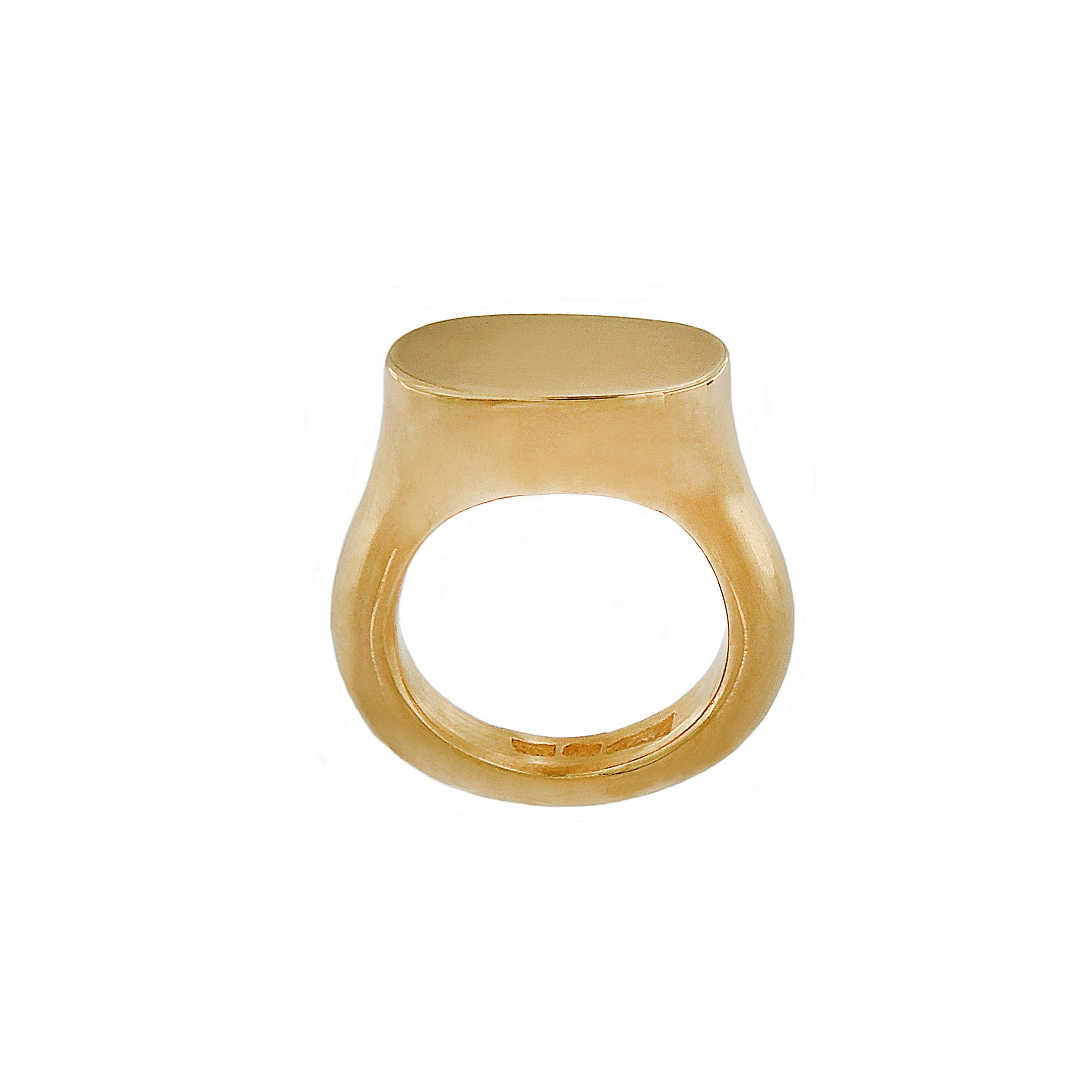 Slim Gold Plated Signet Ring