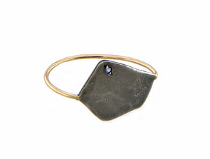 Polygon Blue Sapphire Ring