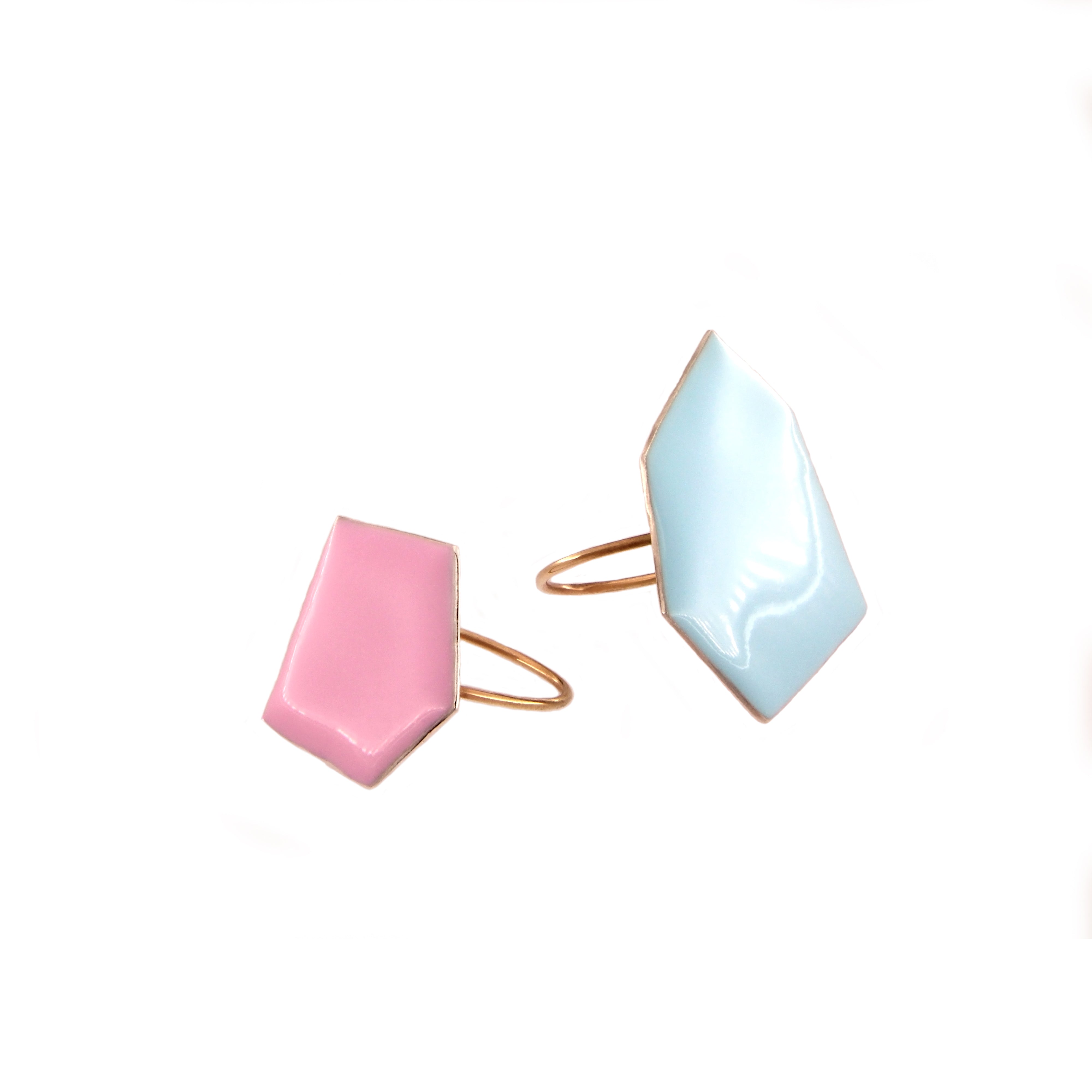Polygon Ring Baby Pink
