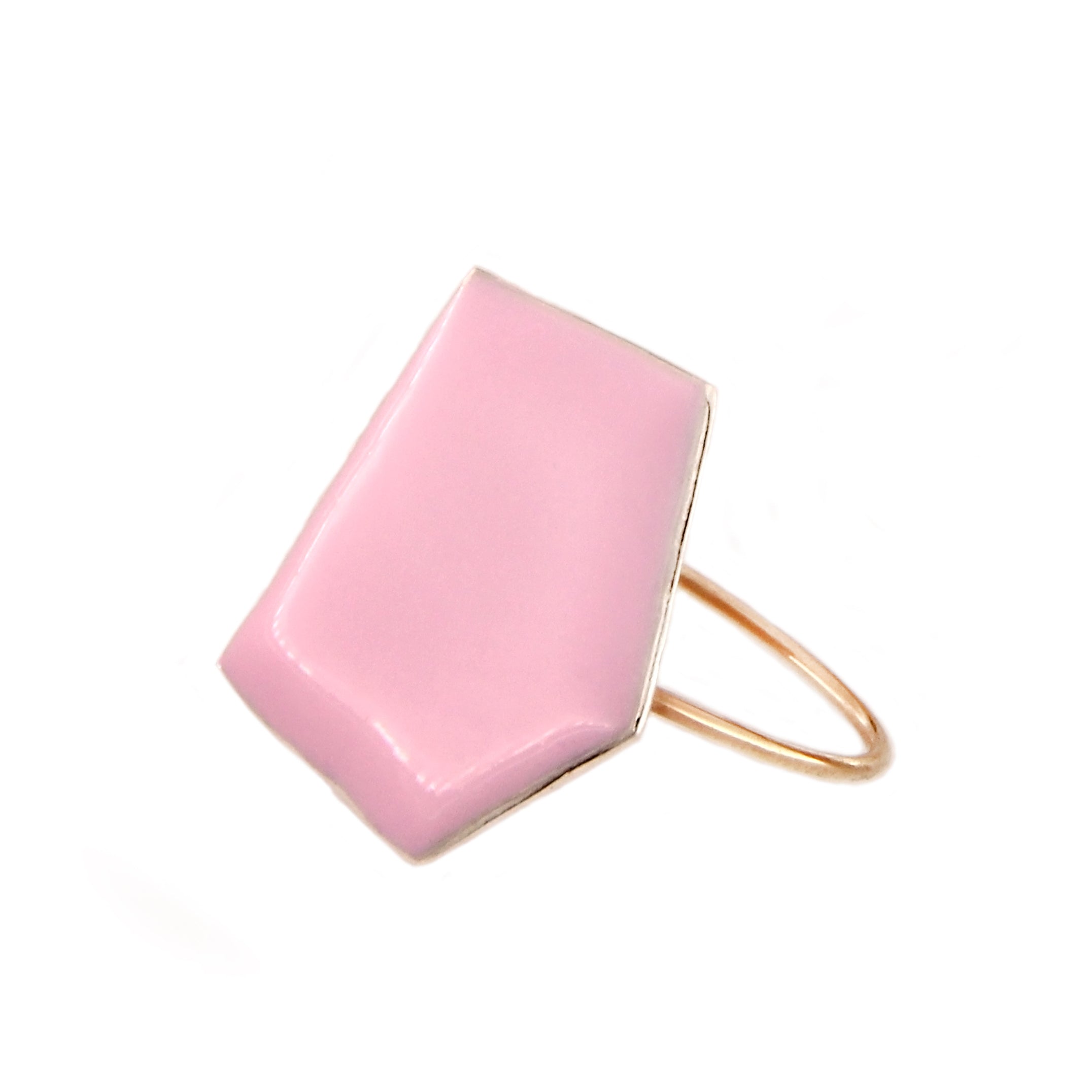 Polygon Ring Baby Pink