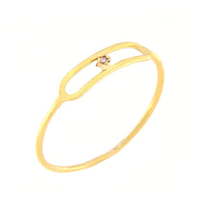 Golden Link Diamond Ring