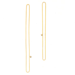 Golden Diamond Link Earrings