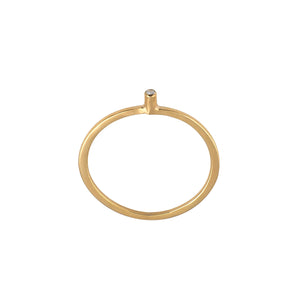 Minimal Golden Diamond Ring
